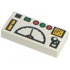 Part 3069bp52 Tile 1 x 2 with Telemetry Panel Pattern 